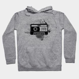 1991s Vintage, 91s Black Cassette Hoodie